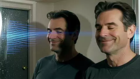 AI Video from prompt: Animate the reflection slowly distorting over 2 