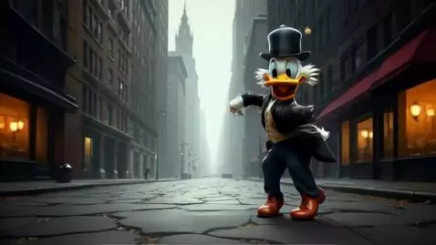 AI Video from prompt: The Disney character Scrooge McDuck, similar to 