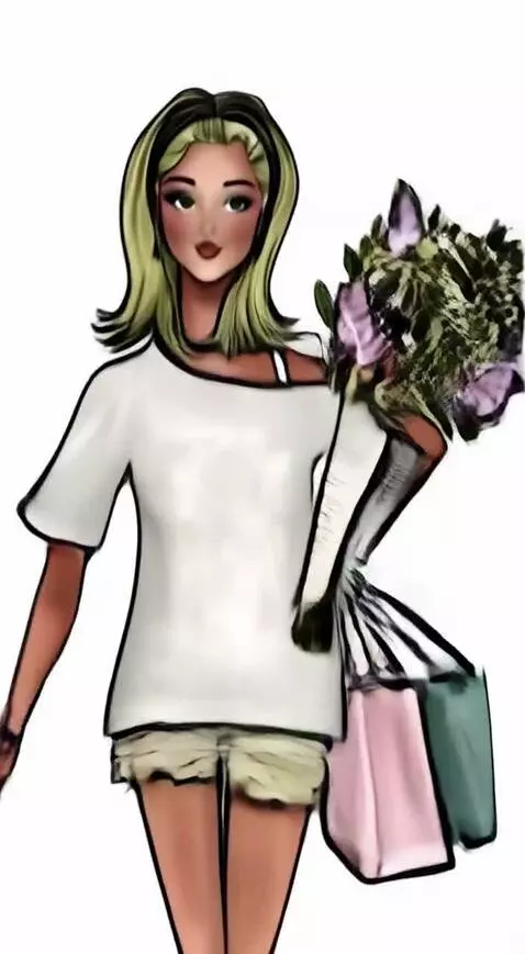 AI Video from prompt: Девушка идет прямо,голову повернула прямо и улыб