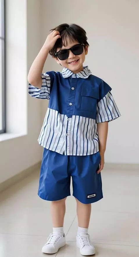 AI Video from prompt: Anak tersebut tersenyum ramah merapikan rambutny