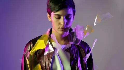 AI Video from prompt: Fine art surrealist photograph. A solitary human