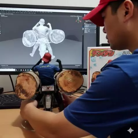 AI Video from prompt: two hands gently pick up the figure in the frame