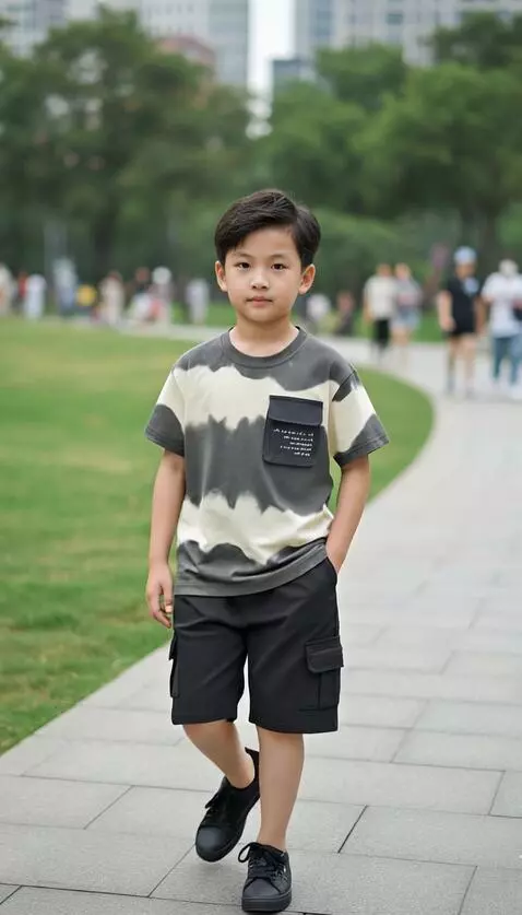 AI Video from prompt: Anak tersebut berjalan ke depan dengan percaya d