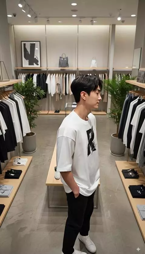 AI Video from prompt: pria tersebut berputar ke kiri dan ke kanan kemu