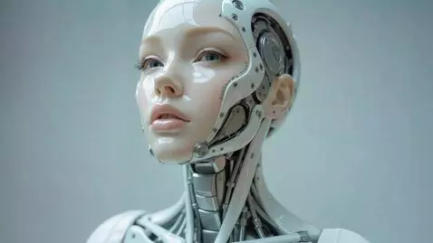 AI Video from prompt: Девушка биоробот атакует. Атмосфера фантастическ