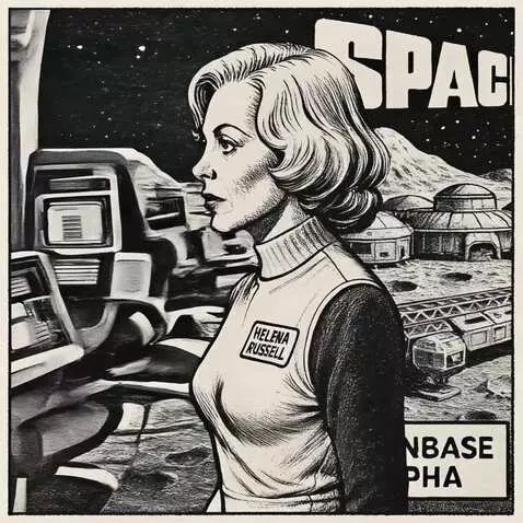 AI Video from prompt: Woman scientist walking around the Space Command