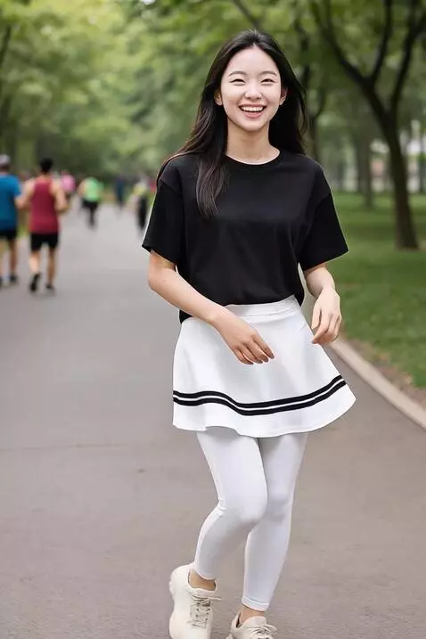 AI Video from prompt: seorang wanita berjalan tampil bahagia dan ceria