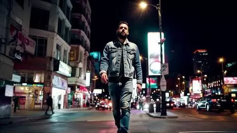 AI Video from prompt: Мужчина идет по улице