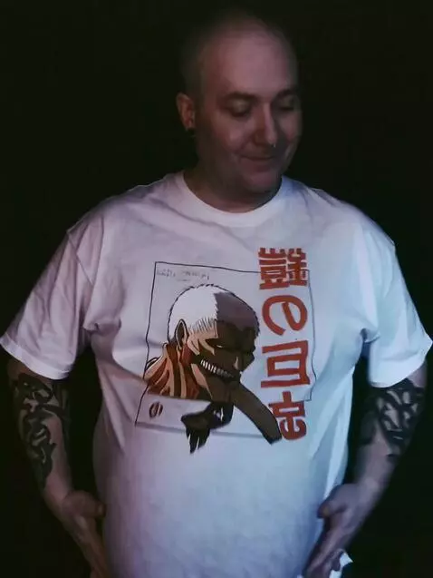 AI Video from prompt: He shakes his big beer belly and dances.