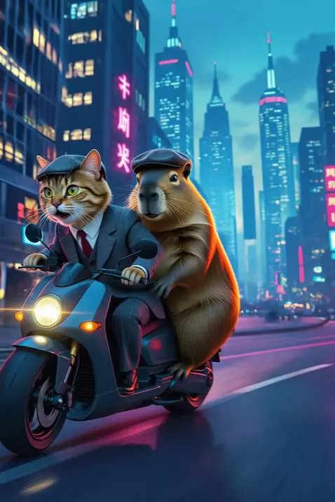 AI Video from prompt: Conducen a alta velocidad,Adrenalina,vertigo,cin