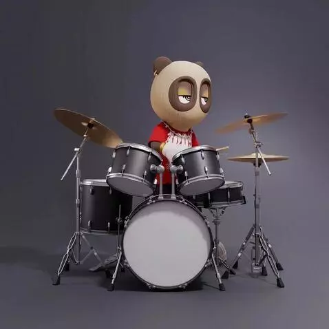 AI Video from prompt: play the drums coolly
