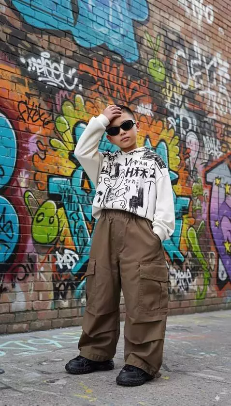 AI Video from prompt: Model tersebut merapikan rambutnya kemudian meny