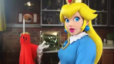 AI Video from prompt: Princess Peach Dressed As Ghost