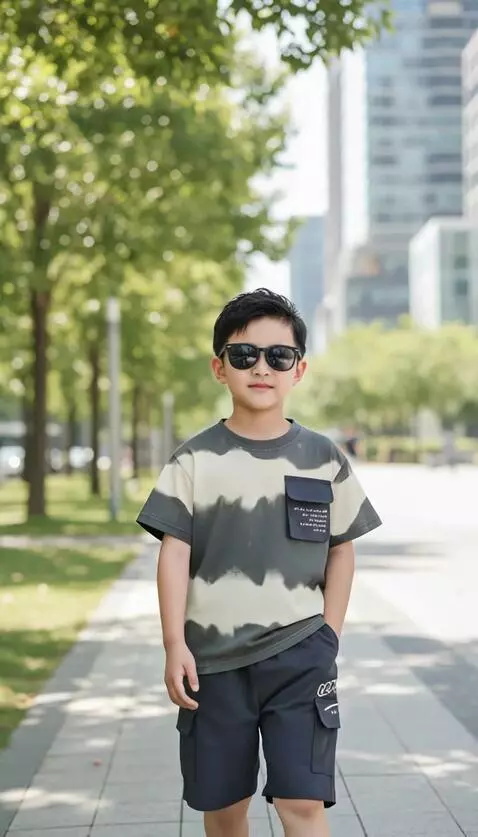 AI Video from prompt: Anak tersebut berjalan maju ke depan dengan perc