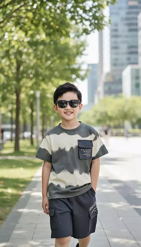 AI Video from prompt: Model tersebut berjalam maju ke depan kamera den