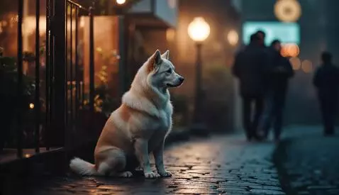 AI Video from prompt: Cinematic reveal at Shibuya Station, 1930s Tokyo