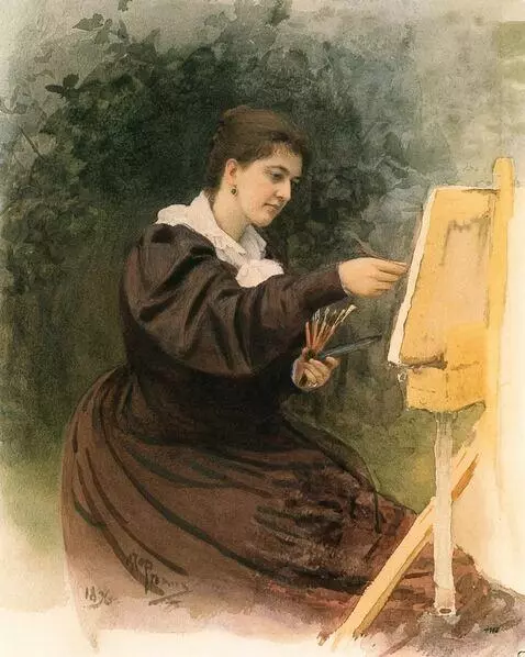 AI Video from prompt: Женщина занимается живописью