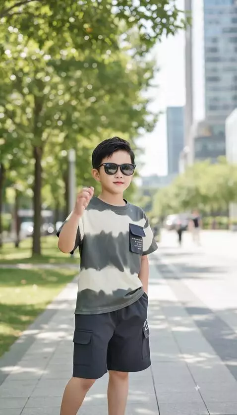 AI Video from prompt: Model tersebut mempromosikan pakaian yang di pak