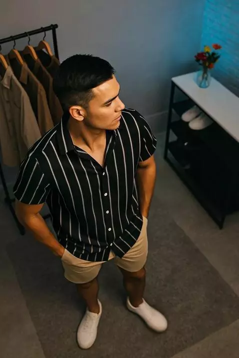 AI Video from prompt: Seorang pria tersebut berpose ke kanan dan kekir