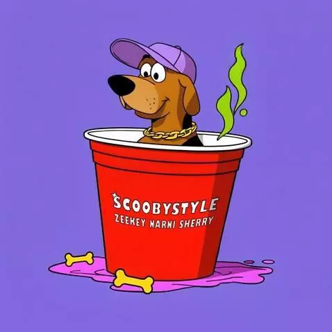 AI Video from prompt: Скуби-Ду, персонаж изображённый на картинке, пла