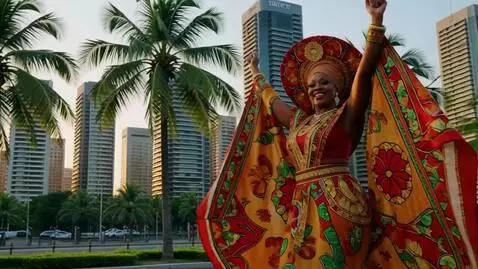 AI Video from prompt: A glamorous sexy Nigerian lady wearing native at
