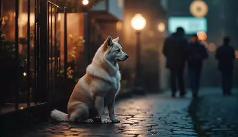 AI Video from prompt: March 8, 1935. Dusk at Shibuya Station. [Seconds