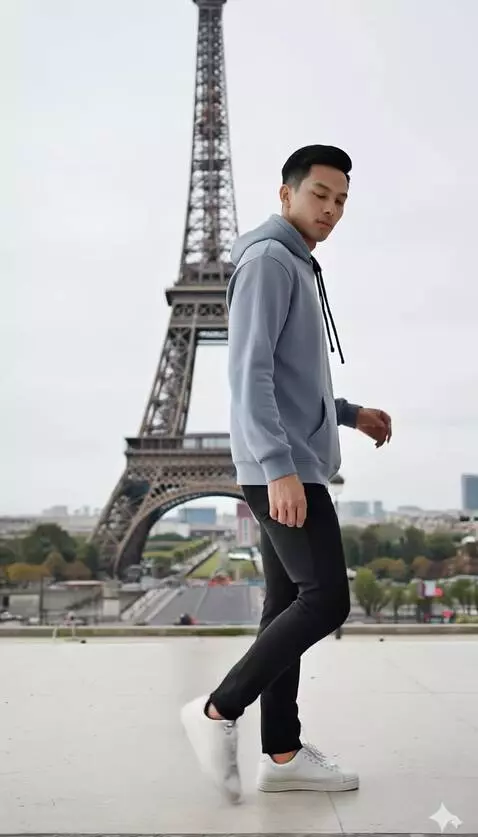 AI Video from prompt: Pria tersebut bergerak ke kanan lalu ke kiri sep