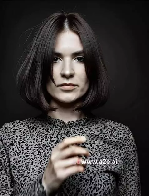 AI Video from prompt: Girl moves finger to lips