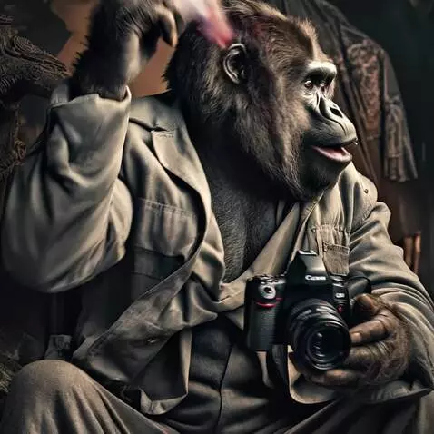 AI Video from prompt: the photographer is looking at a crowd, waving e