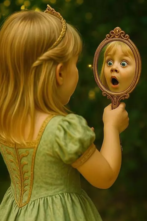 AI Video from prompt: "A magical cinematic video of a little girl in a