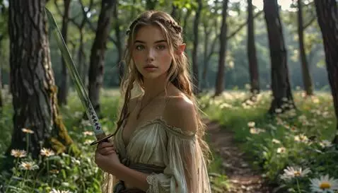 AI Video from prompt: elf in woods