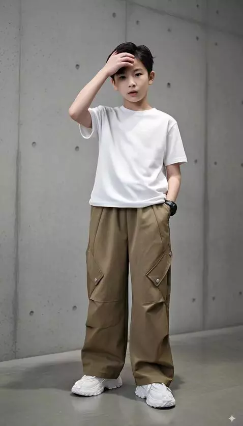 AI Video from prompt: Model tersebut merapikan rambutnya dengan gaya k