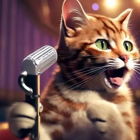 AI Video from prompt: Кот поёт на микрофоне