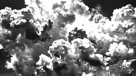 AI Video from prompt: Black and white slow motion nuclear explosion