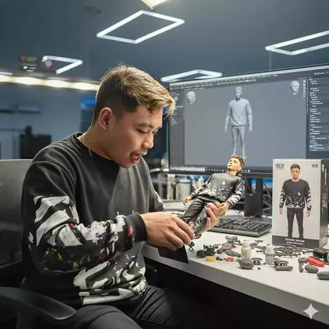 AI Video from prompt: Pria tersebut sedang merakit mainan yang dipegan