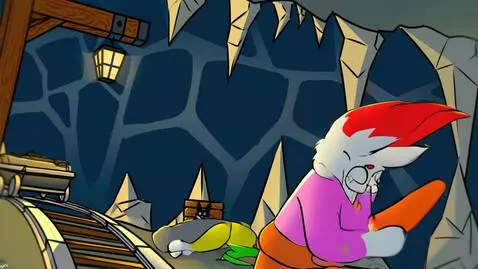 AI Video from prompt: Character in yellow costume fall down and after 