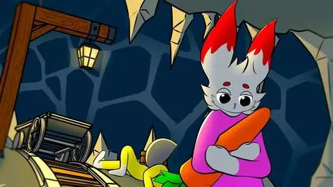 AI Video from prompt: Character in yellow costume fall down and after 