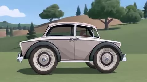 AI Video from prompt: Зацикленное видео с машиной которая едет в стиле