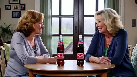 AI Video from prompt: Две бабушки сидят в доме за столом напротив друг