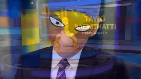 AI Video from prompt: “Simpsons cartoon style, Springfield News studio