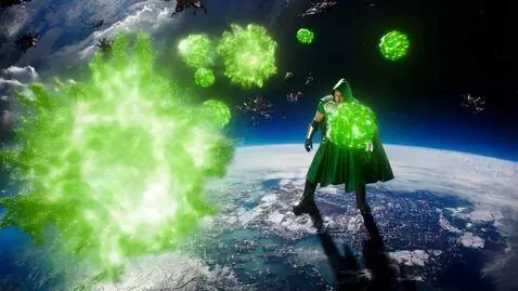 AI Video from prompt: Robert Downey Jr. as Doctor Doom Absolutely Dest