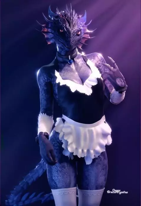 AI Video from prompt: Argonian Lizard female wants you to come closer 