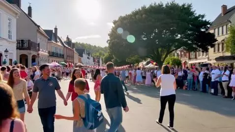 AI Video from prompt: В небольшом городе солнечным летним днем проходи