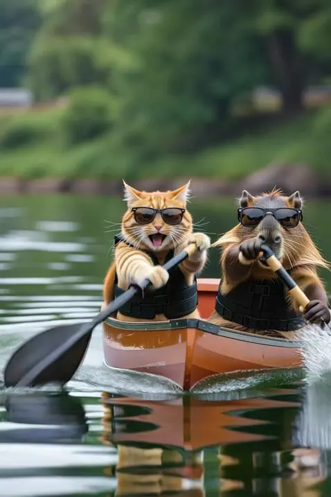 AI Video from prompt: Reman a alta velocidad,adrenalina,vertigo,risas,