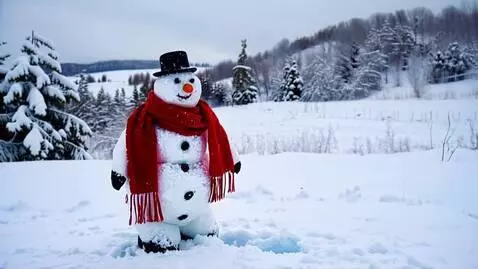 AI Video from prompt: snowman walking