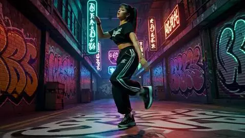 AI Video from prompt: girl cool dance