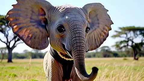 AI Video from prompt: Cute South Africa Elephant Gangsta Baby asking "