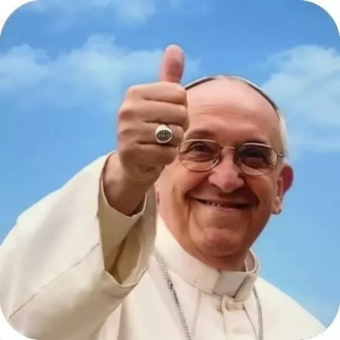 AI Video from prompt: pope showing thumbs up gesture