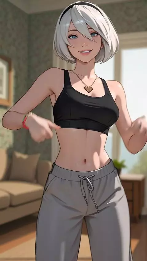 AI Video from prompt: a beautiful girl doing a cute and fun tiktok dan