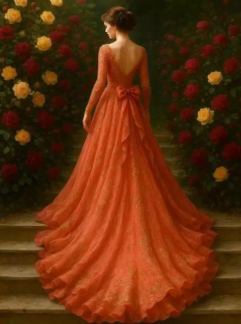 AI Video from prompt: Fotomodelul urca ușor pe trepte și întinde o man